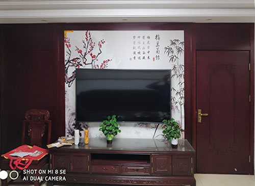 马鞍山中式家庭装修电视柜效果展示
