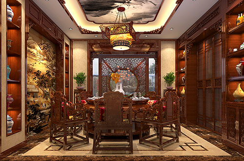 马鞍山温馨雅致的古典中式家庭装修设计效果图