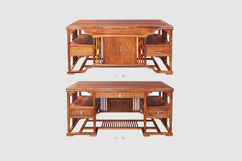 马鞍山中式家居装饰书房桌椅组合家具效果图