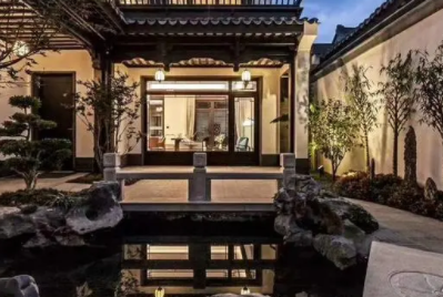 马鞍山现代中式别墅的庭院设计如此美丽